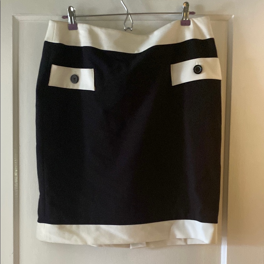 Nine West Black and White Mini Pencil Skirt